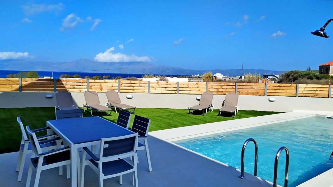 Balos Residence Private Pool Seafront Seaview Kíssamos Extérieur photo